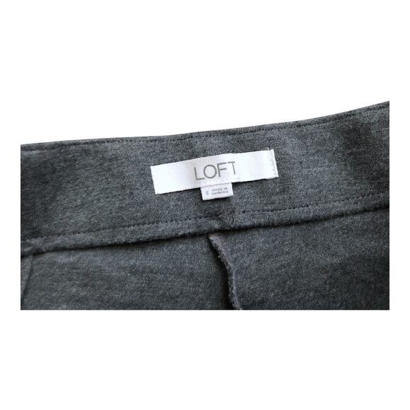 ANN TAYLOR LOFT Womens Size Small Gray Stretch Pull On High Rise Ponte Pants - Picture 6 of 7